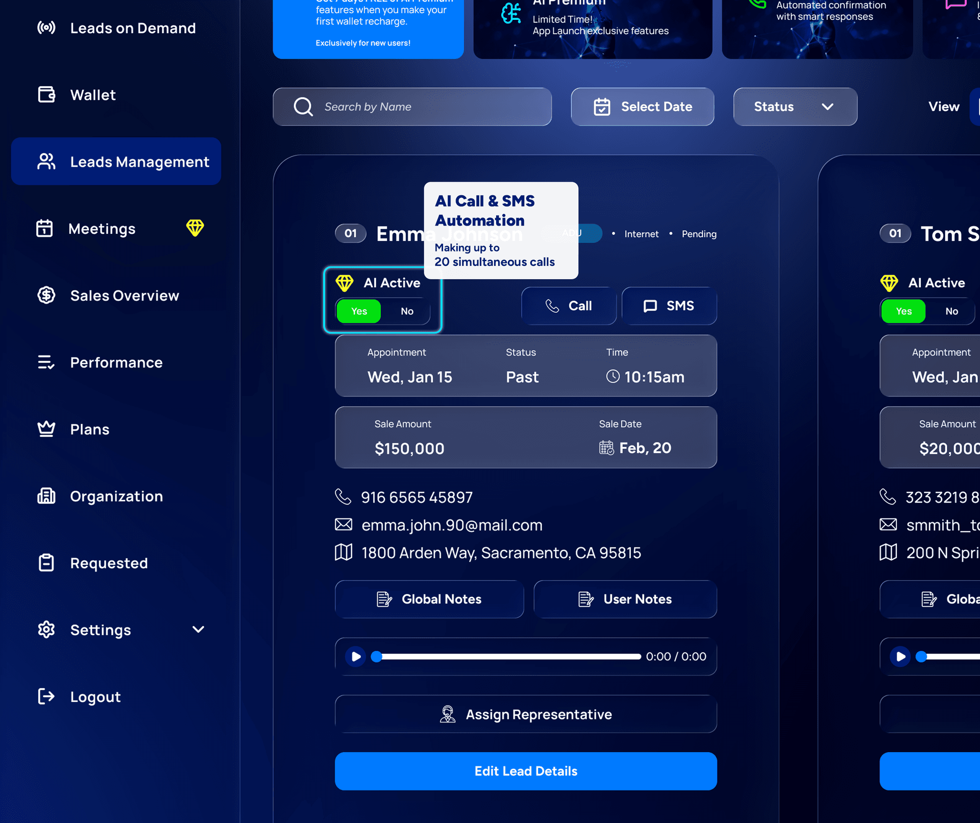 AI Call & SMS Automation